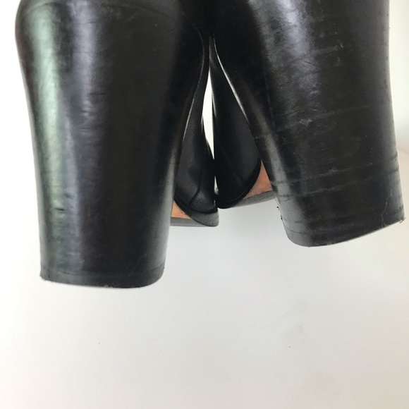 Coach Kasandra Black Leather Ankle Boots Booties 7 - Picture 6 of 7